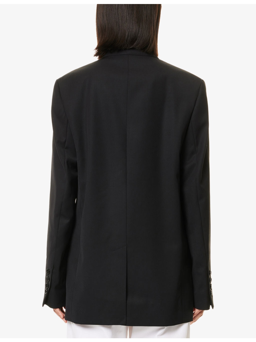 Raw-Lapel Single-Breasted Wool Jacket - 4