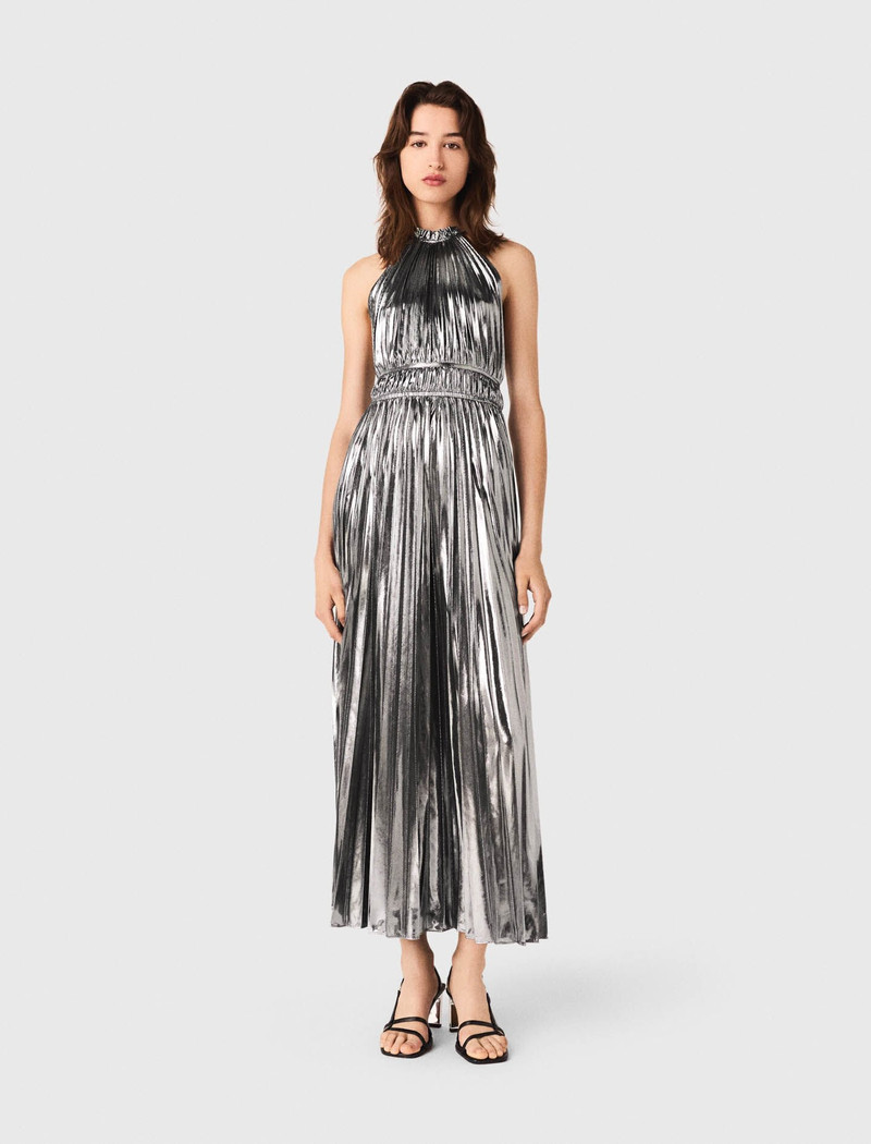 maje Pleated maxi dress outlook