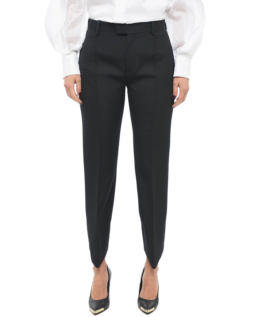 Bottega Veneta Wool Front-Pleated Pant - 1