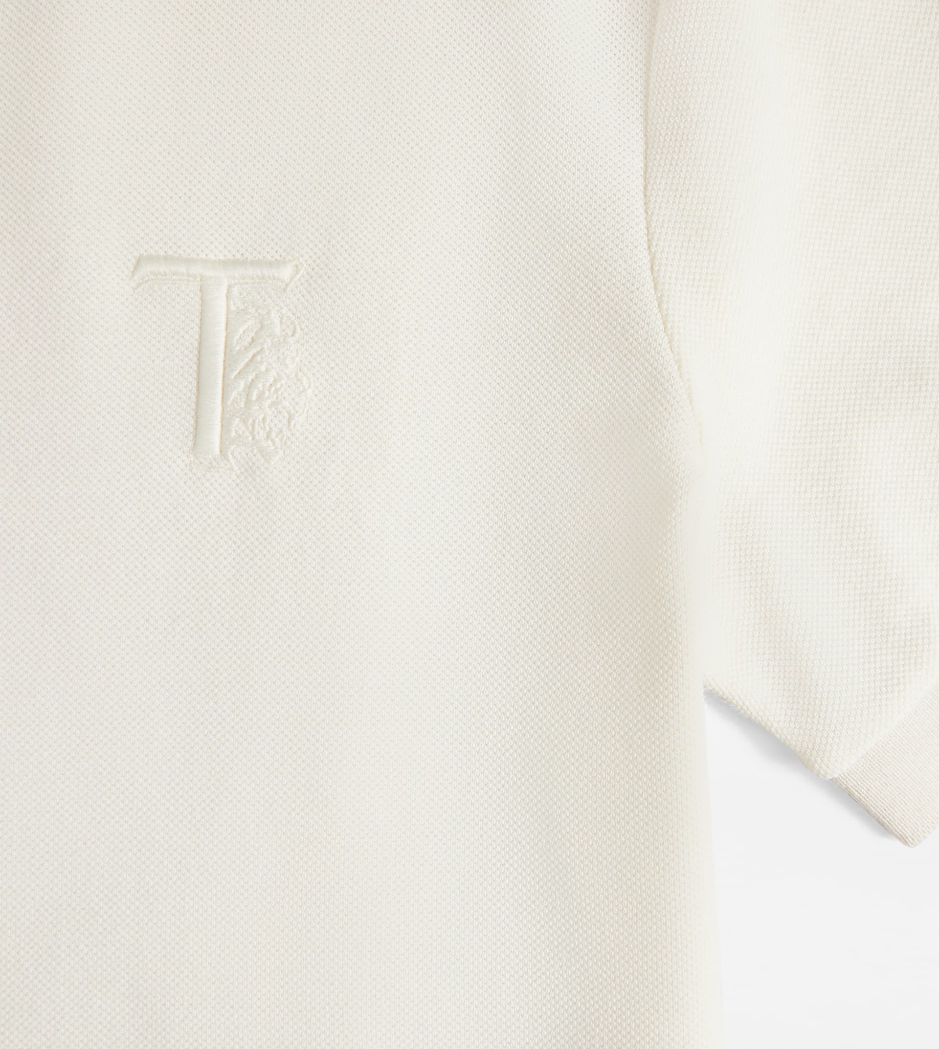 POLO SHIRT IN PIQUET - WHITE - 2