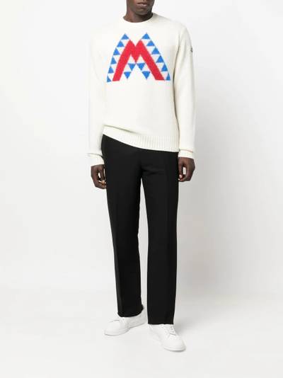 Moncler intarsia-logo wool jumper outlook