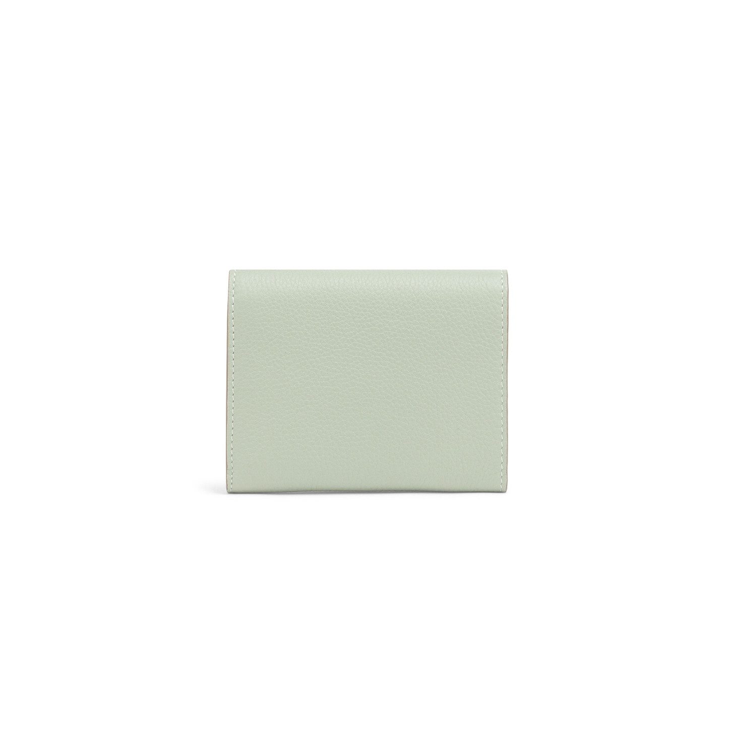 Green tumbled leather wallet with coin pocket - 4