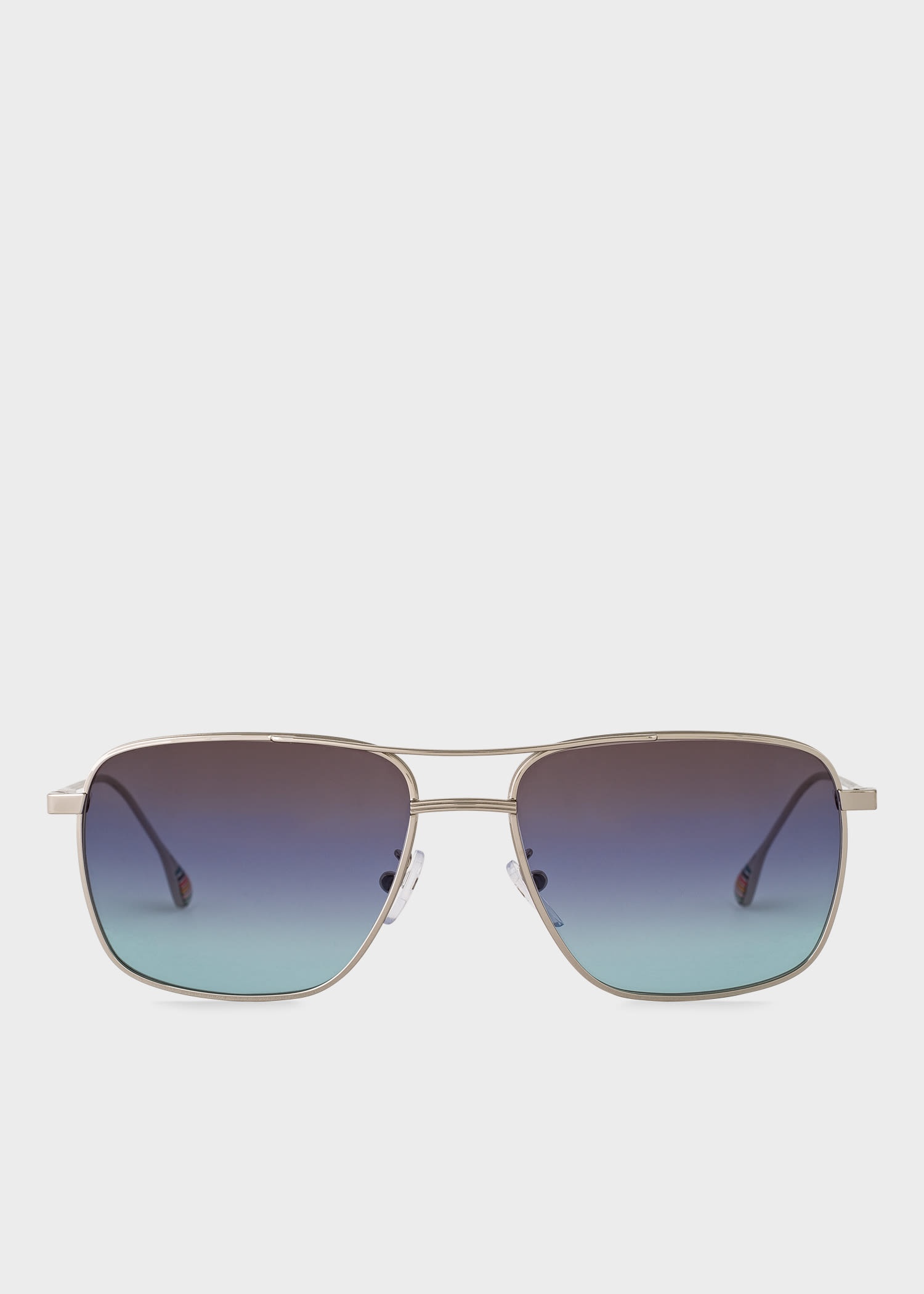 Shiny Silver 'Foster' Sunglasses - 1