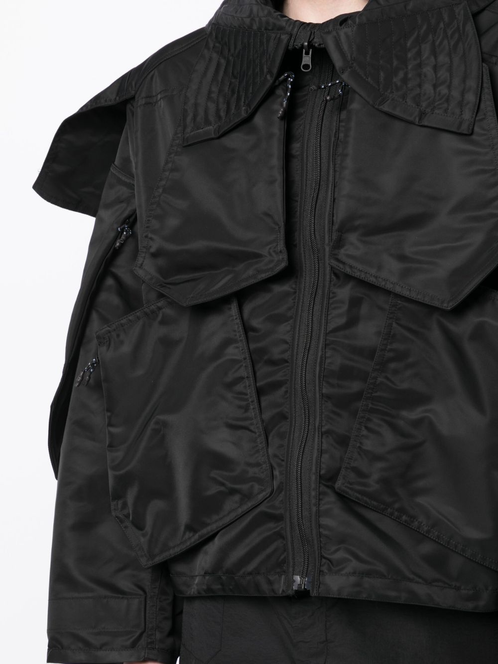 oversize-pointed-pocket jacket - 5