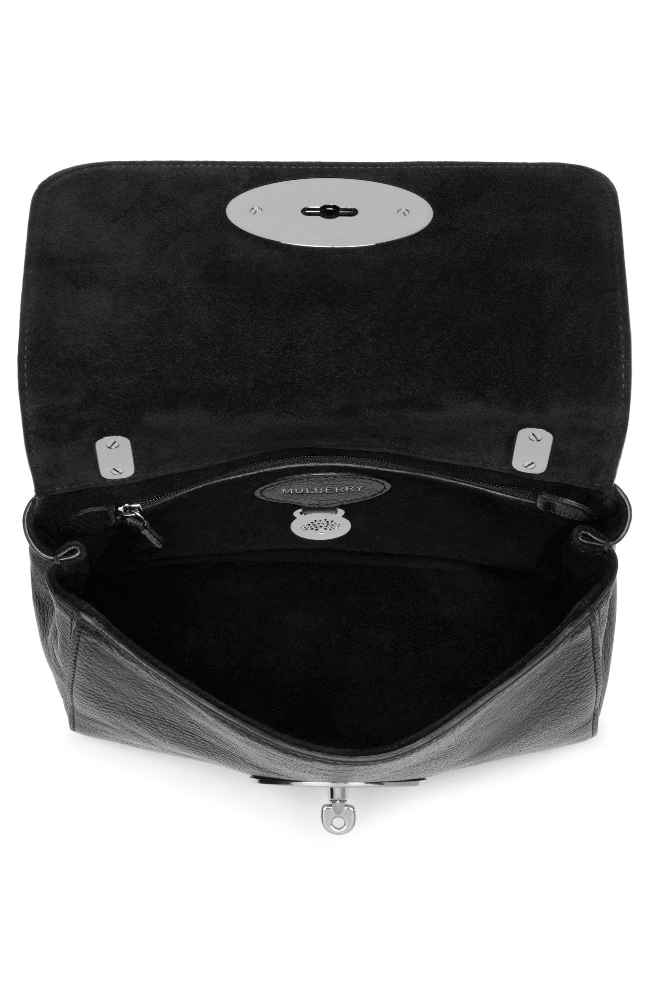 Mulberry Lily Convertible Leather Shoulder Bag in Black /Silver at Nordstrom - 4