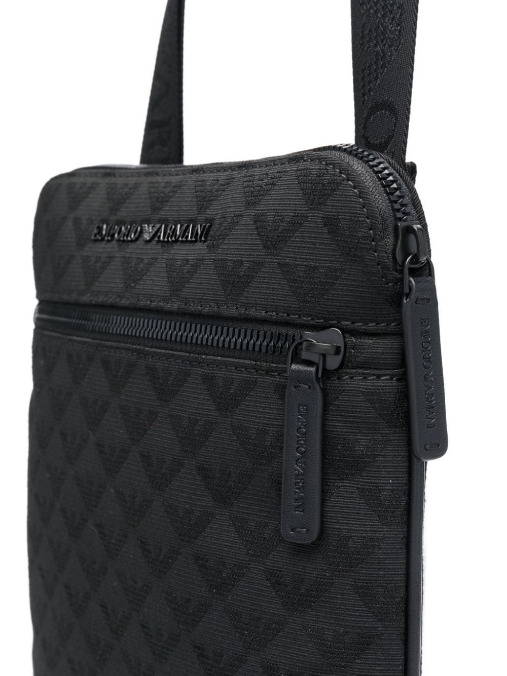 logo-jacquard messenger bag - 4