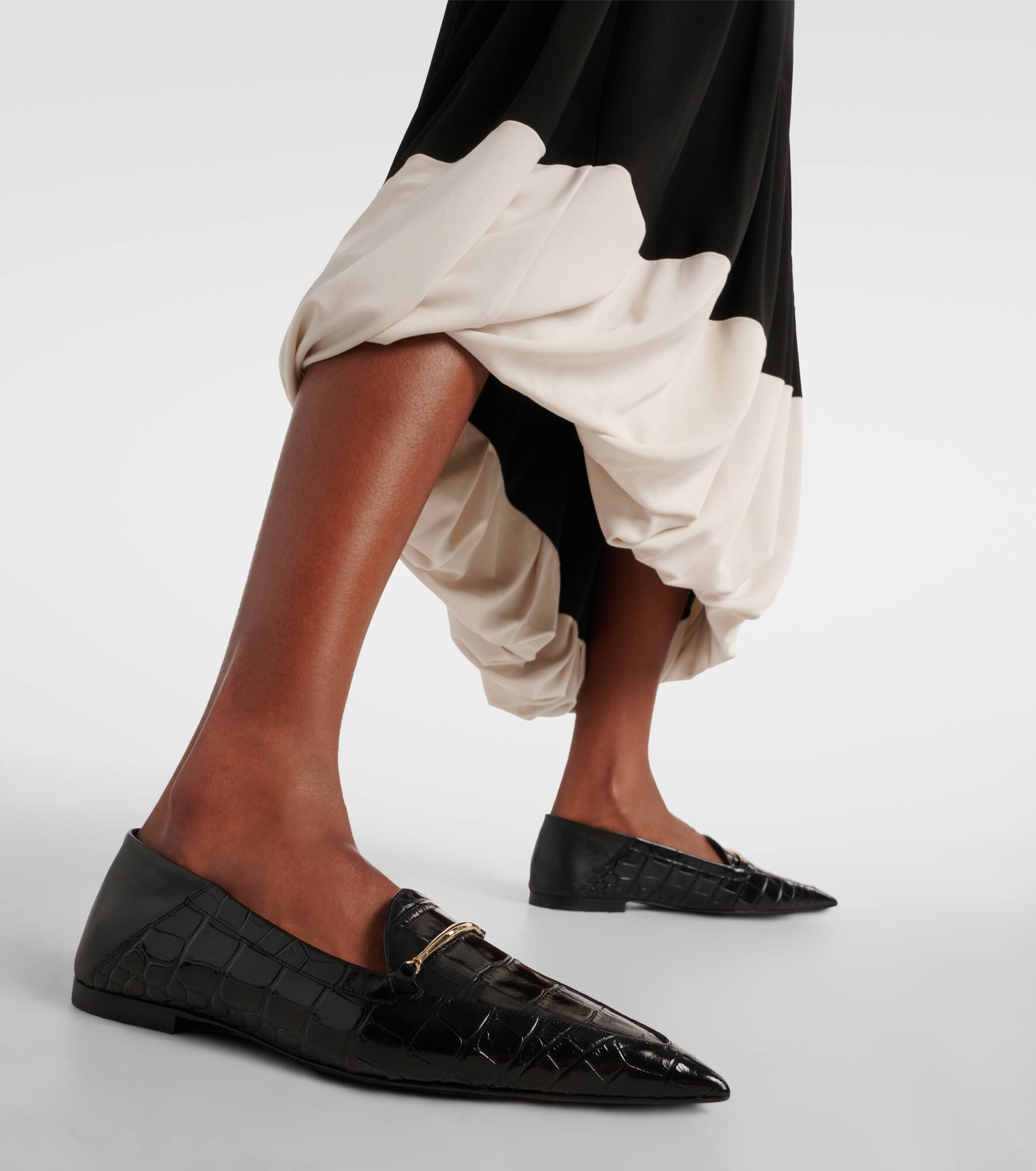 Morsetto croc-effect leather loafers - 4