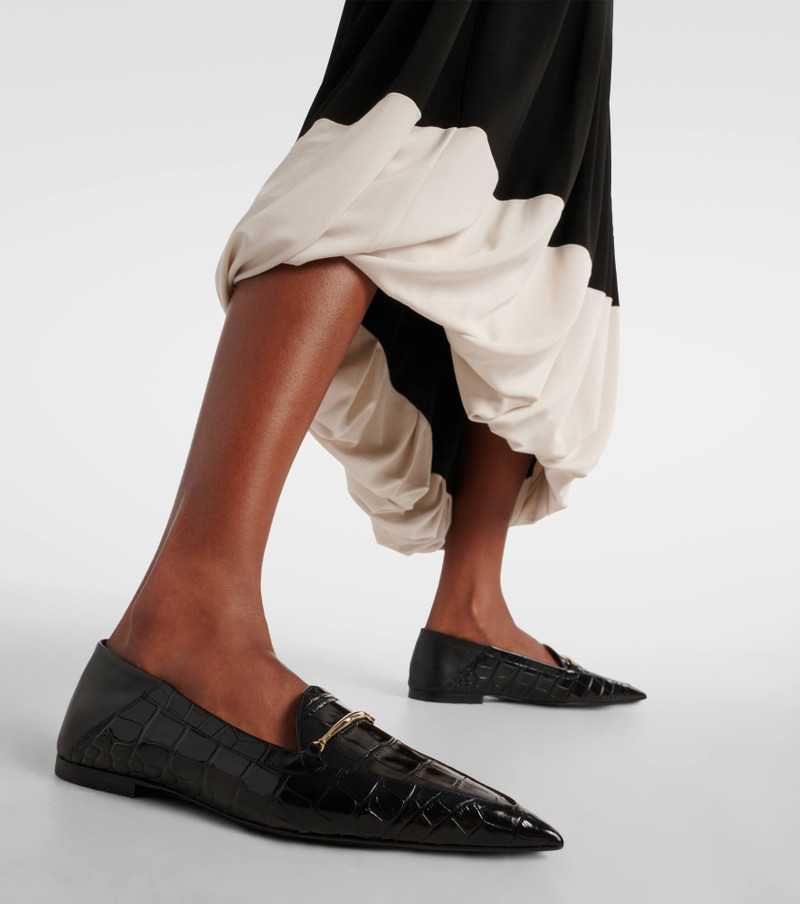 Morsetto croc-effect leather loafers 4