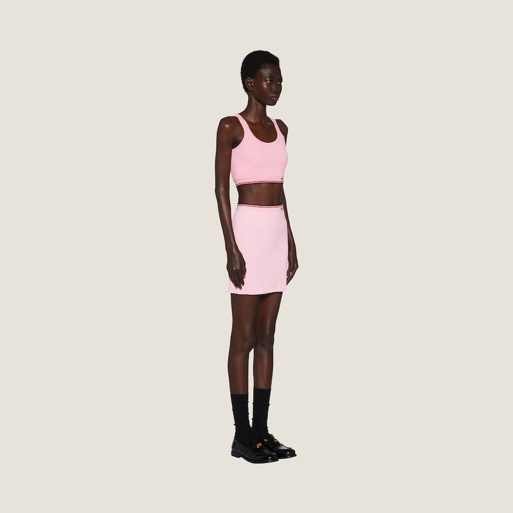 Viscose miniskirt with logo - 4