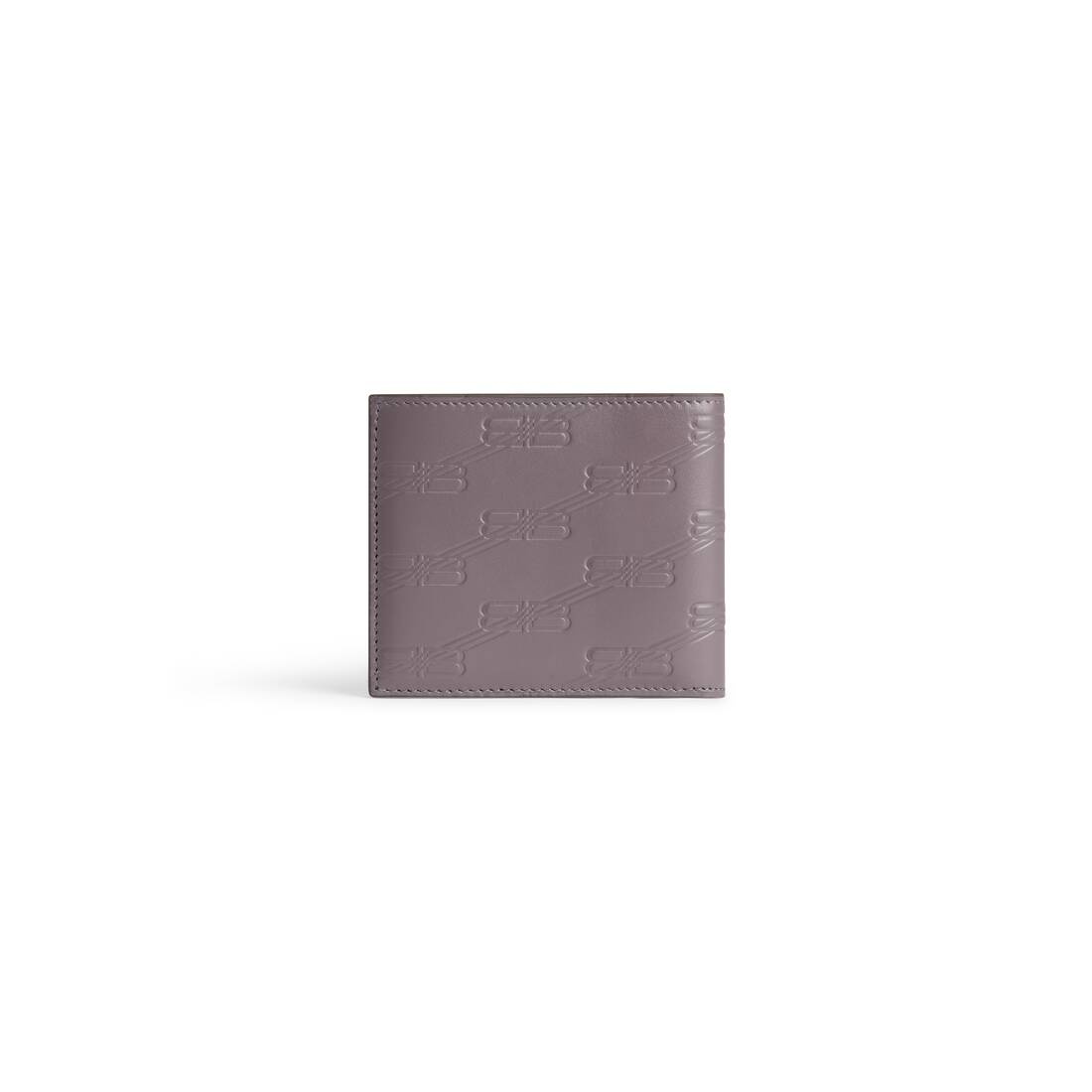 Men's Embossed Monogram Square Folded Wallet In Box  in Dark Grey - 2