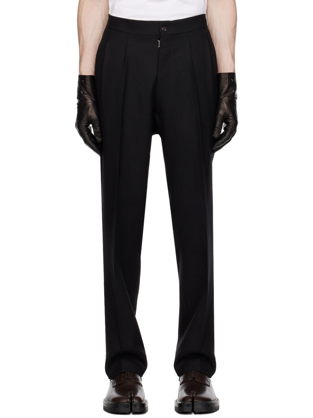 Black Pleated Trousers - 1