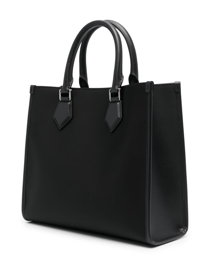 logo-embossed canvas tote bag 3