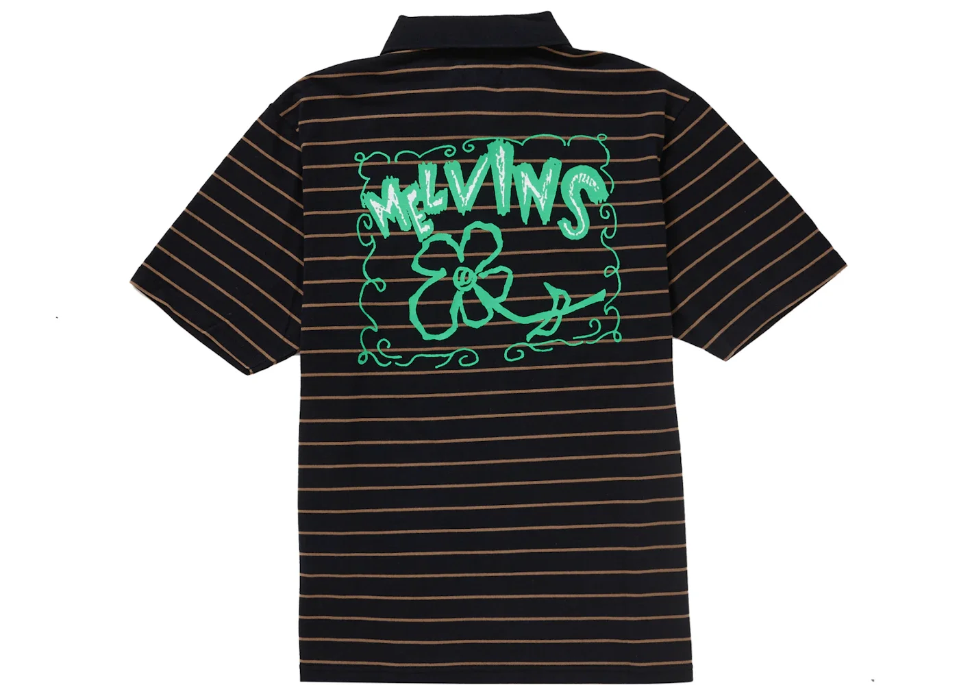 美品　XL Supreme Melvins Stripe S S Polo Supreme Supreme Melvins Stripe S S Polo Black | REVERSIBLE
