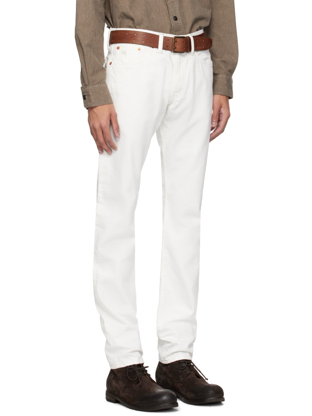 White Slim-Fit Jeans - 2