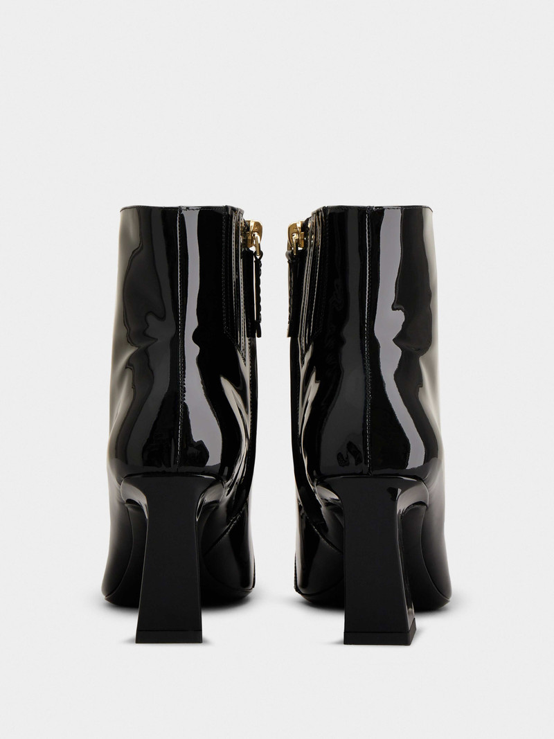 Viv' Square Metal Buckle Ankle Boots in Patent Leather 5