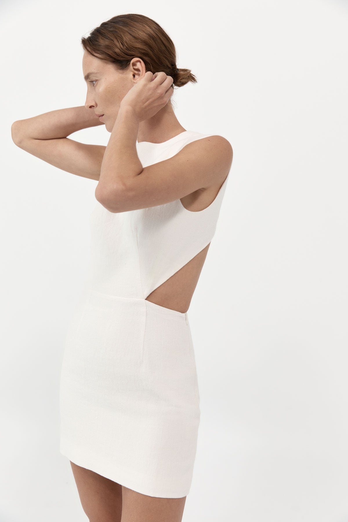 Deconstructed Mini Dress - Ivory - 3