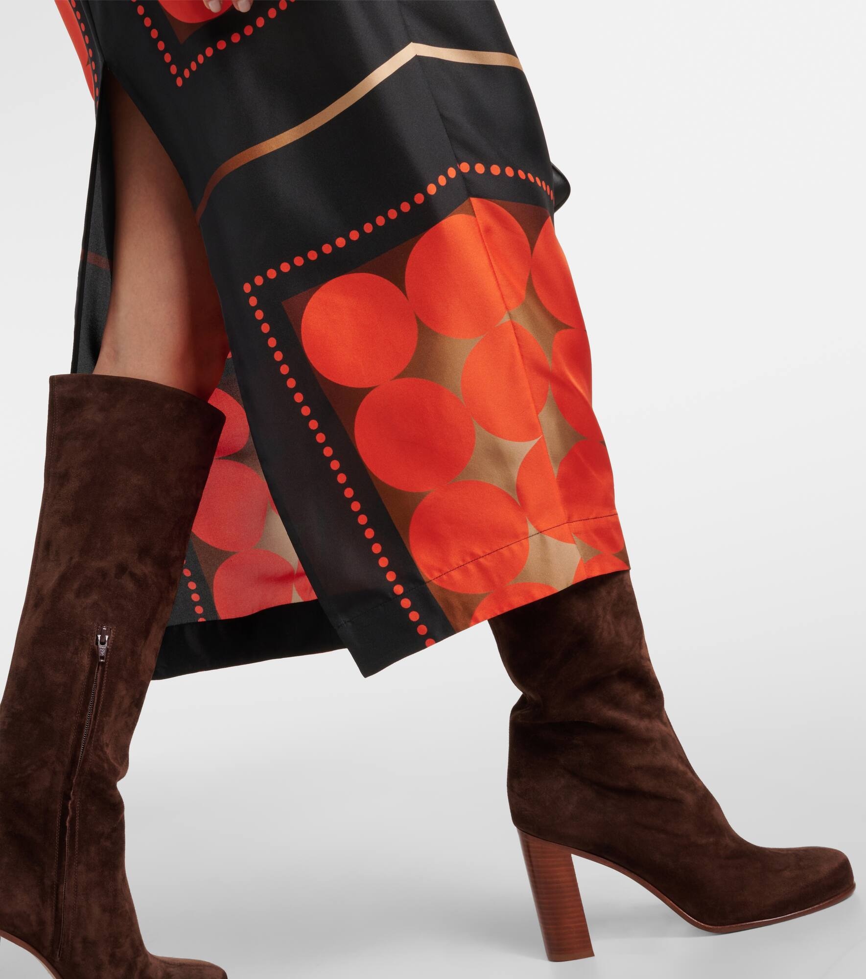 Lilila printed silk maxi skirt - 6
