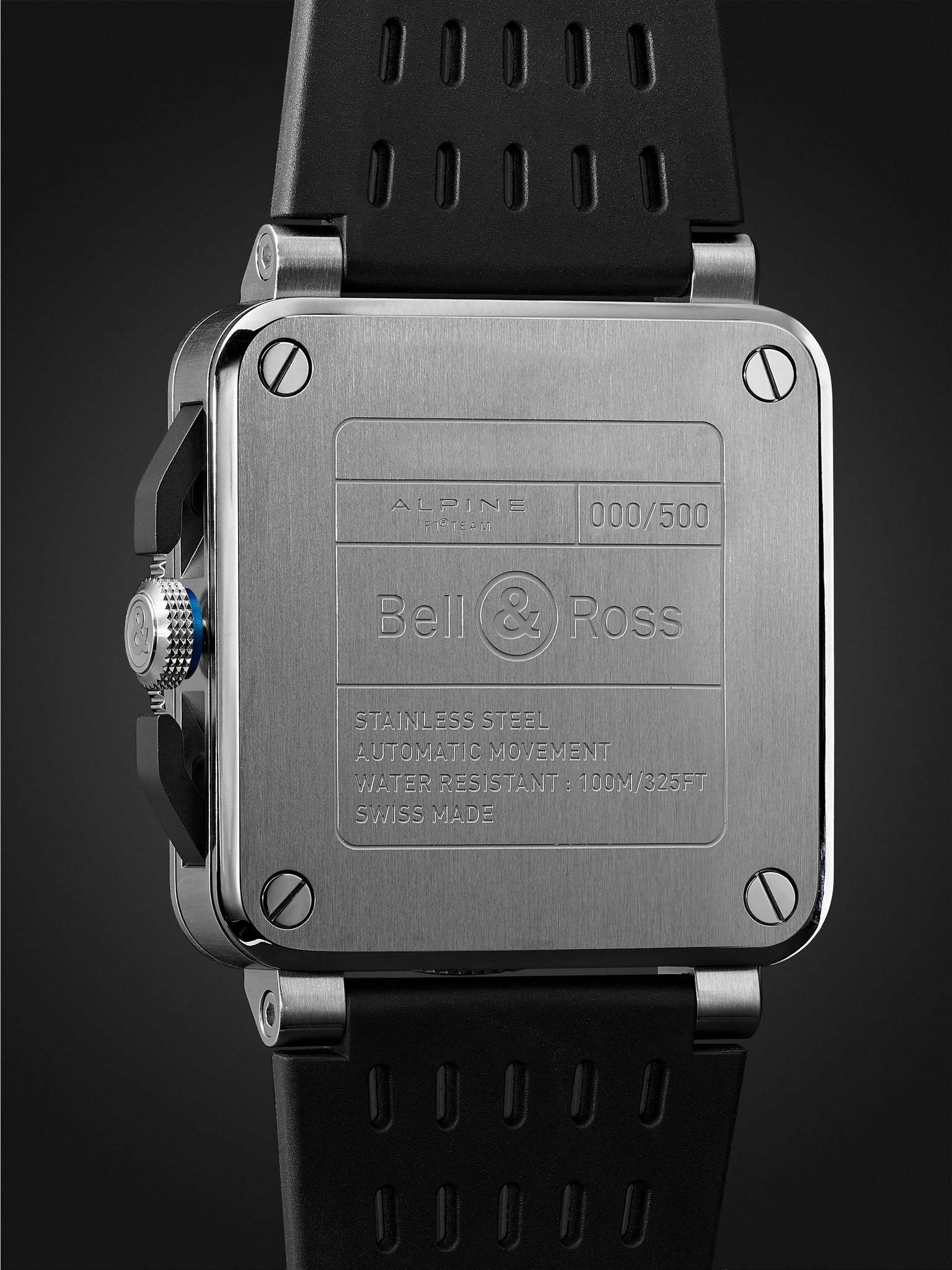 + Alpine F1 Team BR 03-94 Limited Edition Automatic Chronograph 42mm Stainless Steel and Rubber Watc - 4