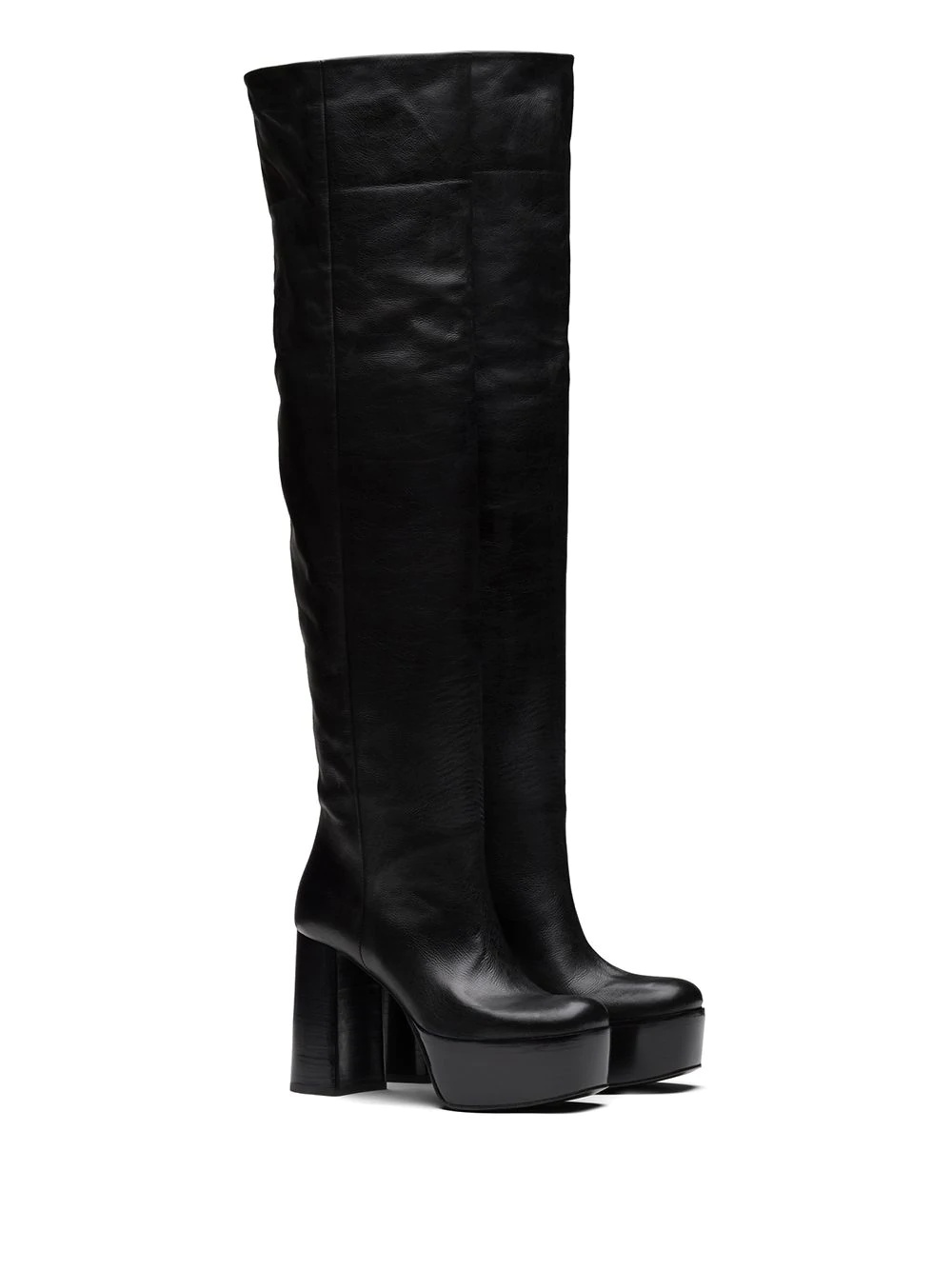 platform leather boots - 2