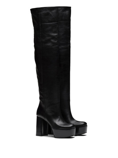 Prada platform leather boots outlook