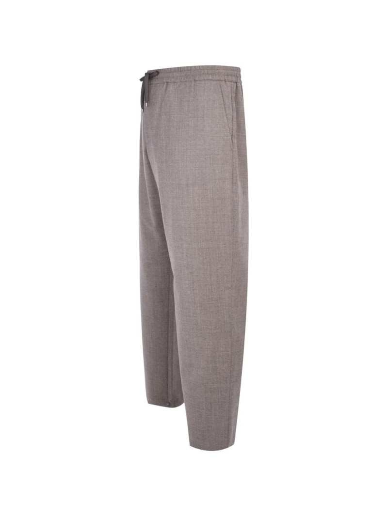 drawstring flannel track pants 3
