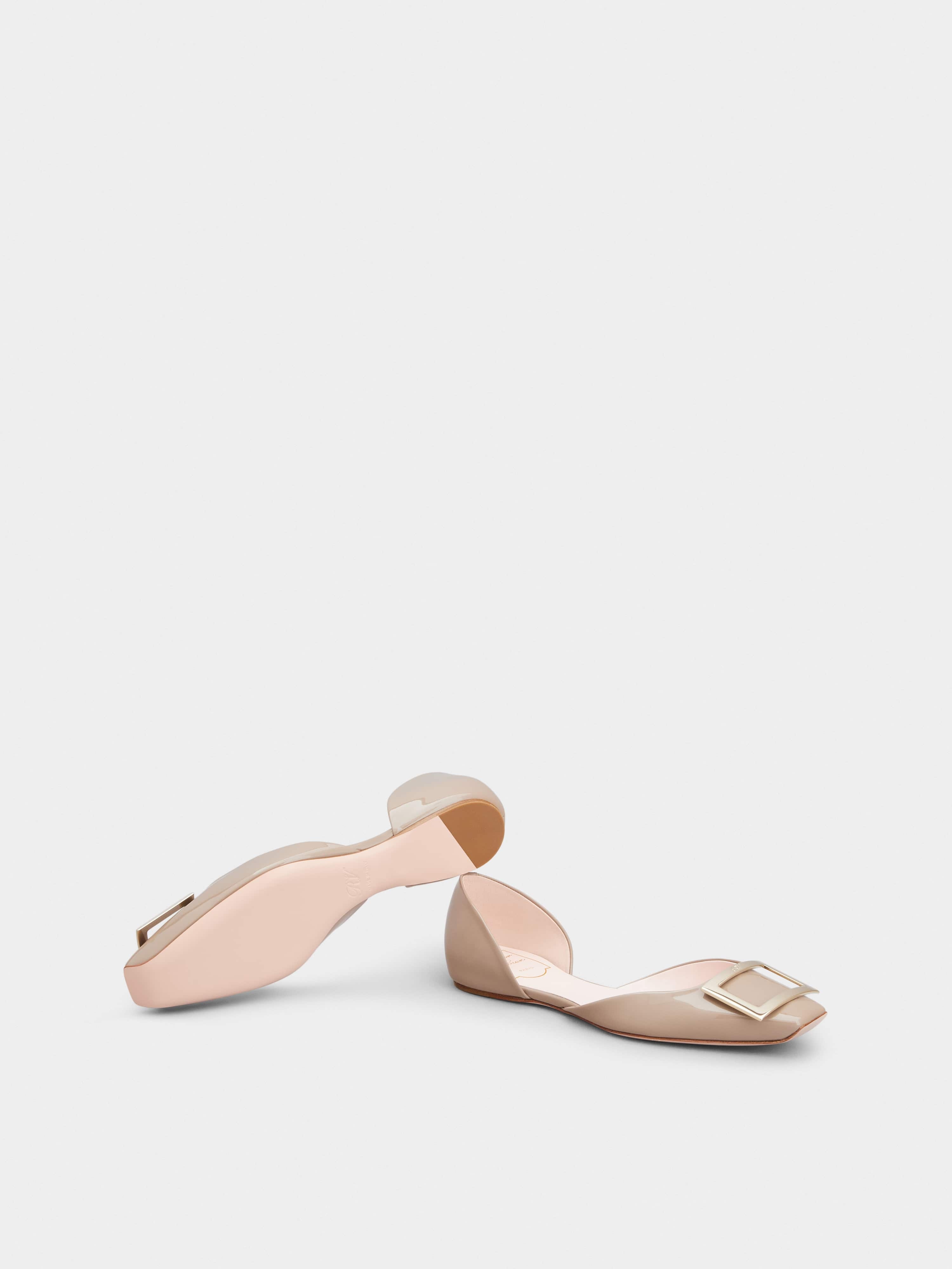 Trompette Dorsay Metal Buckle Ballerinas in Patent Leather - 6
