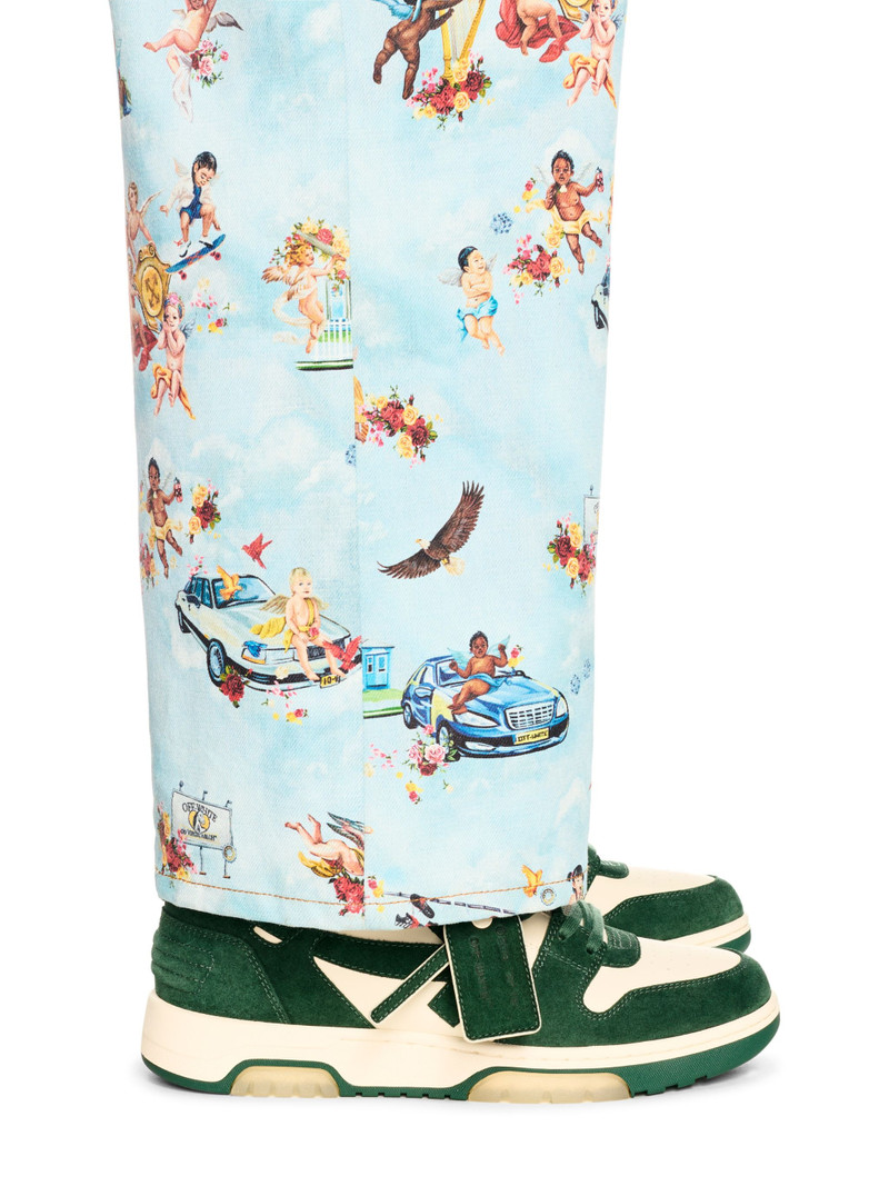Off-White Jet Green/ecru Out Of Office Suede outlook