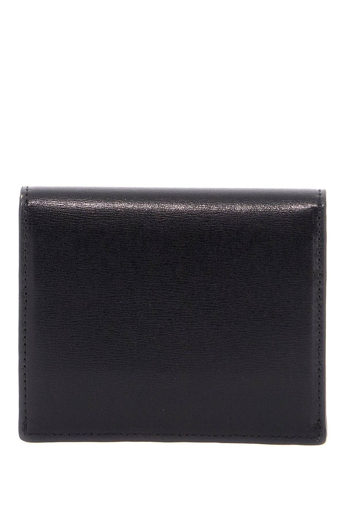 Totême COMPACT T-LOCK BLACK GLOSSY LEATHER CREDIT CARD