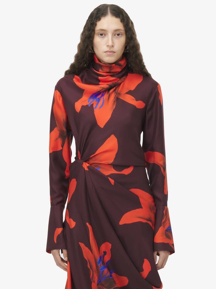 Fire Lily Asymmetric Dress - 5