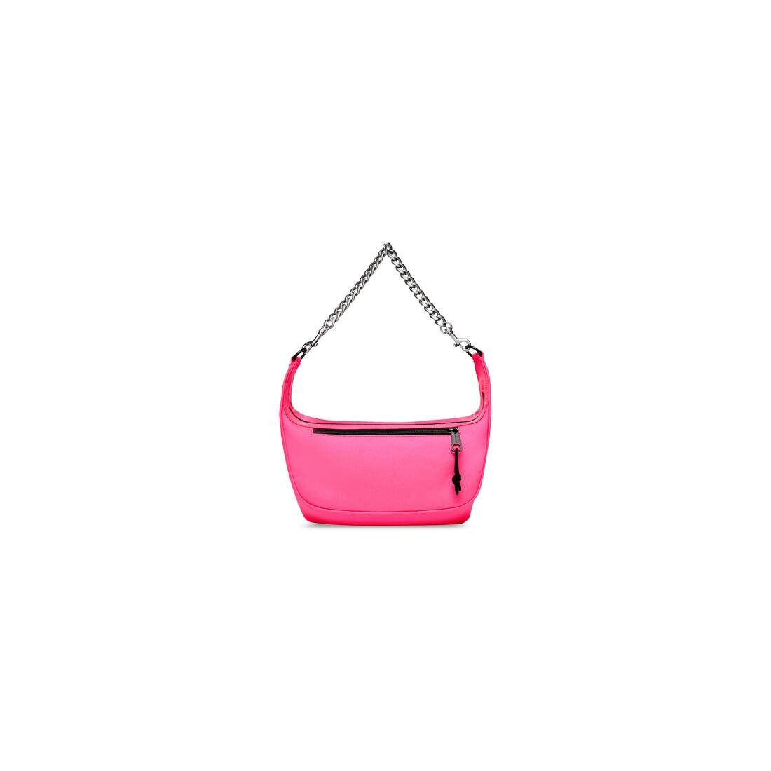 Raver Medium Bag With Chain in Fluo Pink - 6