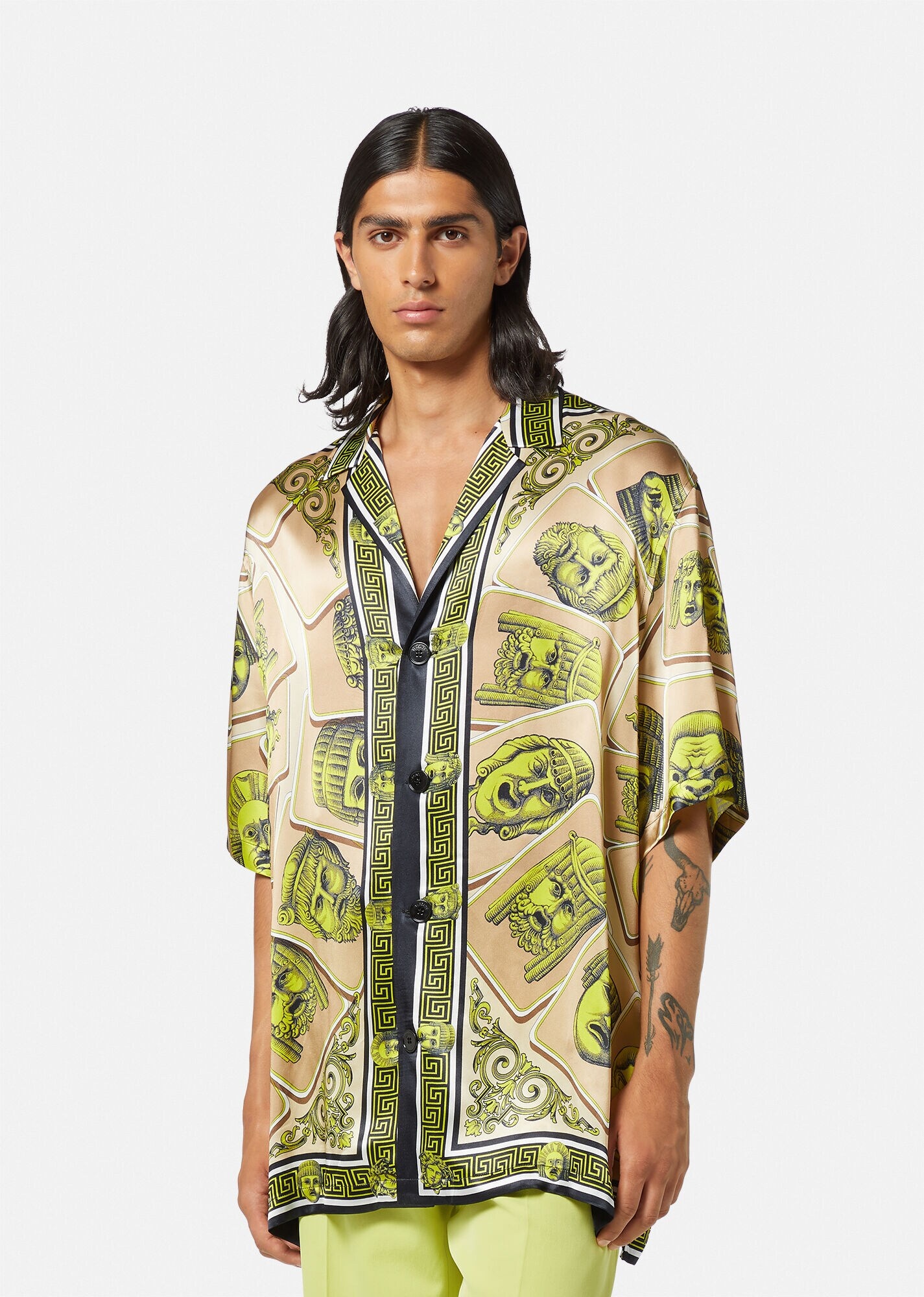 Le Maschere Oversized Silk Shirt - 3