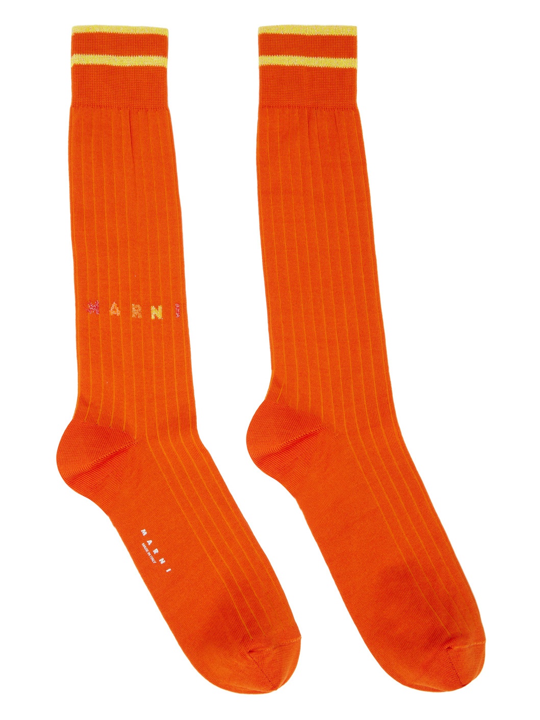 Orange Striped Socks - 1