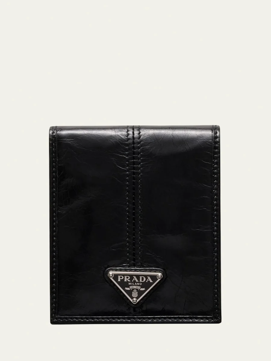 Men's Textured Leather Bifold Wallet - 1