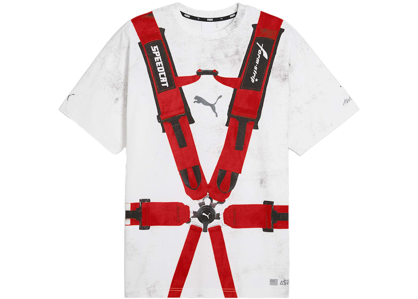Puma x A$AP Rocky Seatbelt Tee White/Rosso Corsa - 1