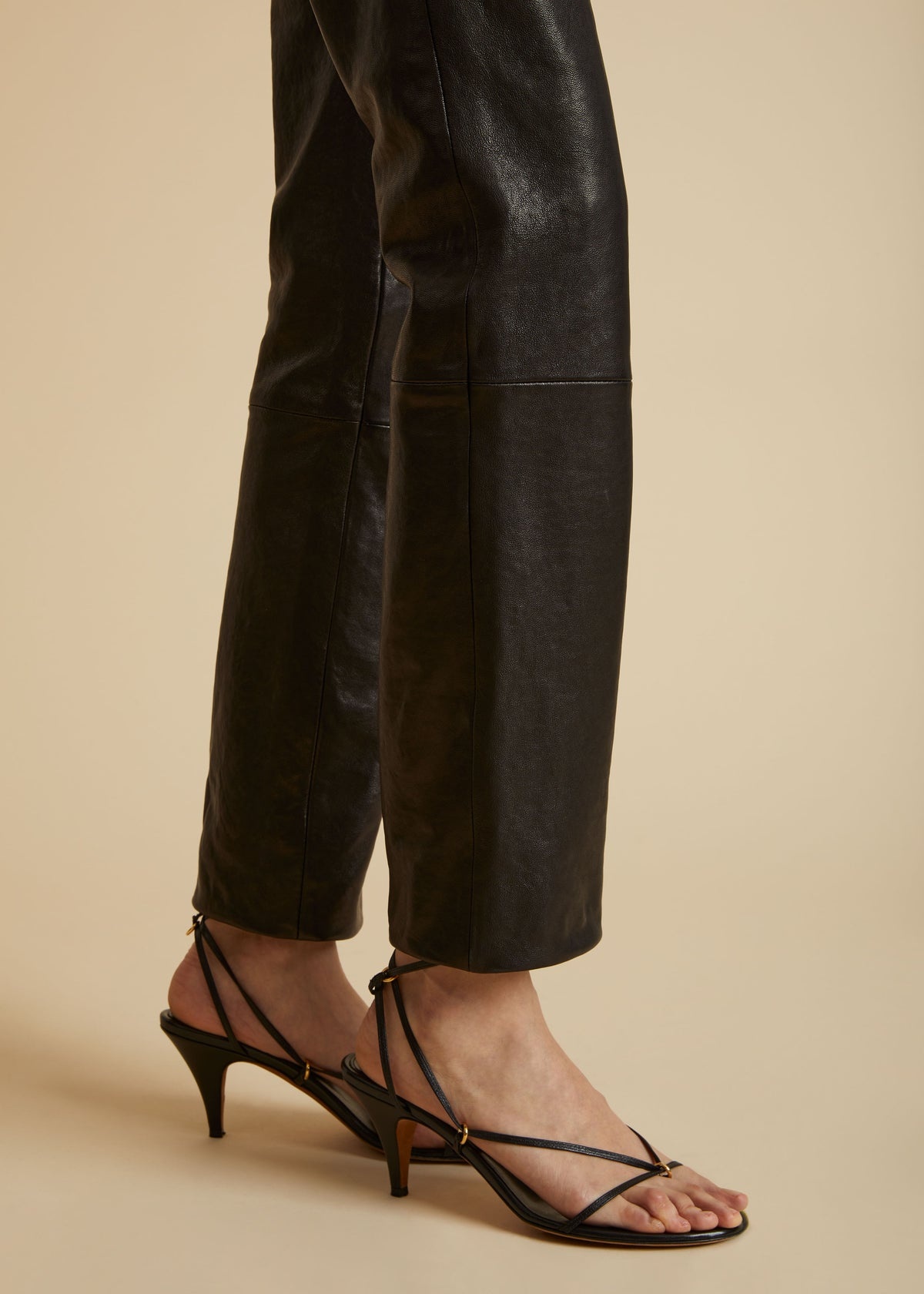The Emile Pant in Black Leather - 6
