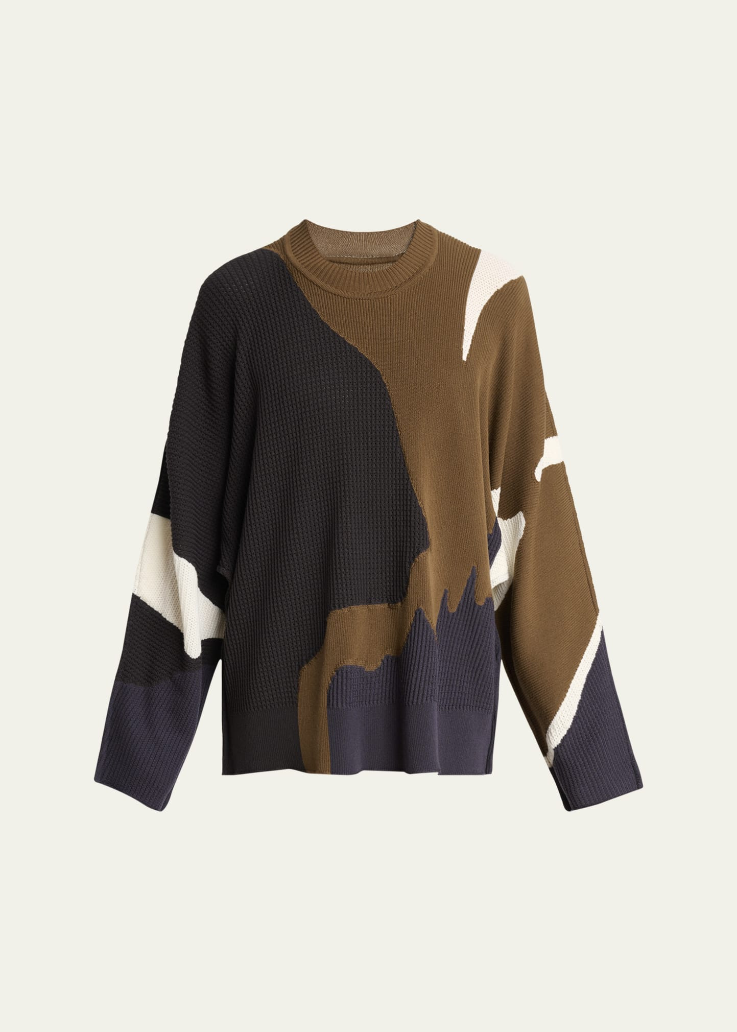Men's Multi Agate Knit Relaxed Crewneck Sweater - 1