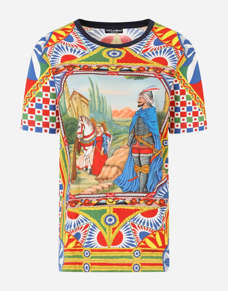 Short-sleeved Carretto-print jersey T-shirt - 3