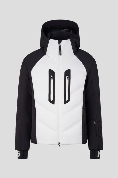 Felias down ski jacket in Black/White - 1