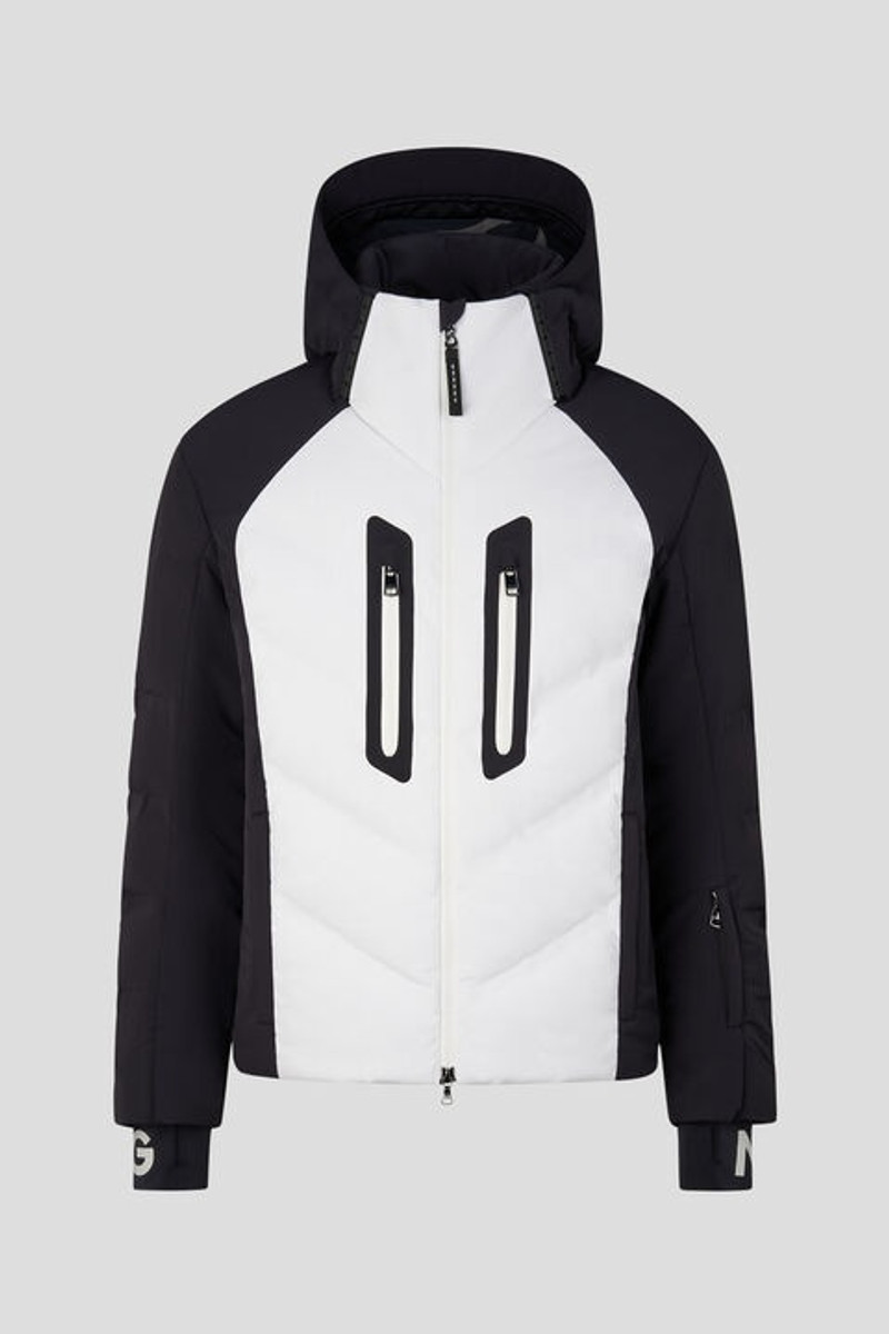 Felias down ski jacket in Black/White 1