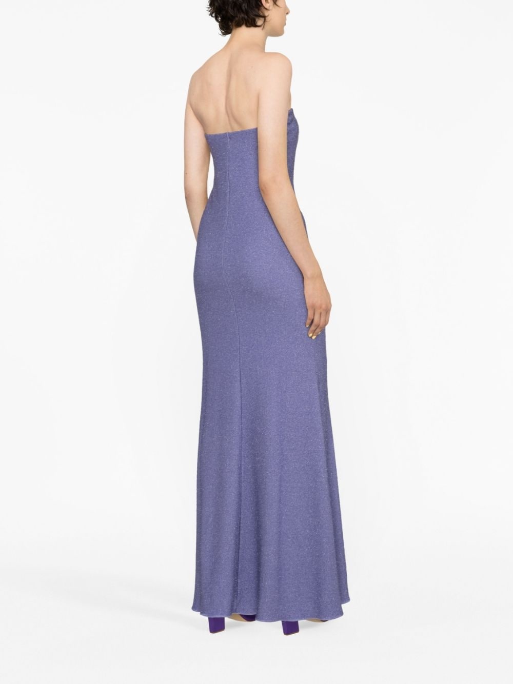 detachable-sleeve strapless gown - 4