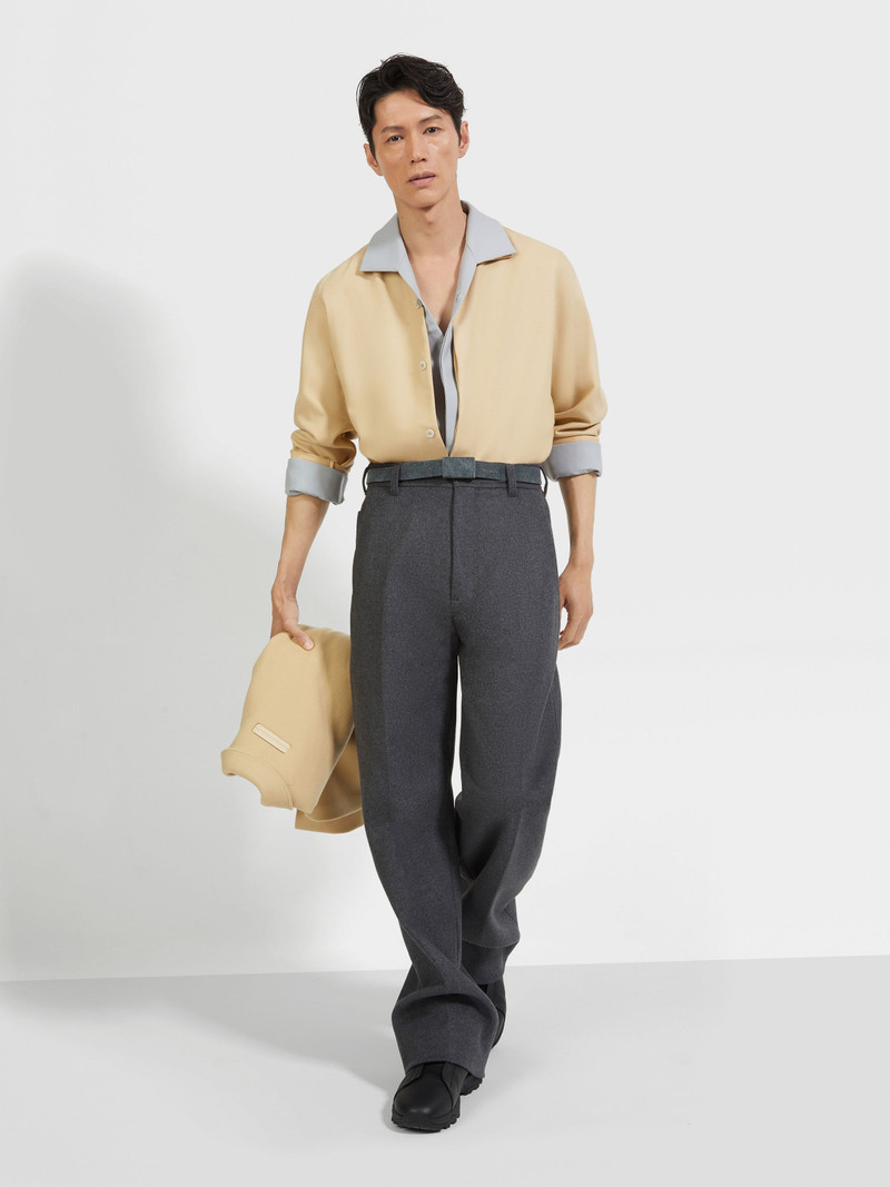 DARK GREY WOOL AND CASHMERE PANTS 3