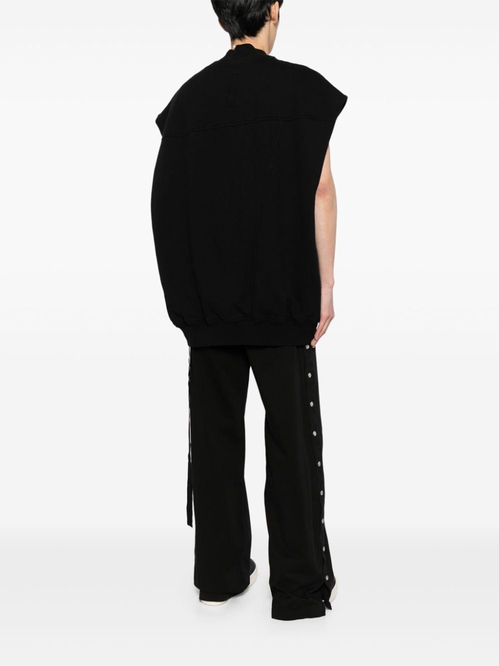 sleeveless zip-up cotton jacket - 4