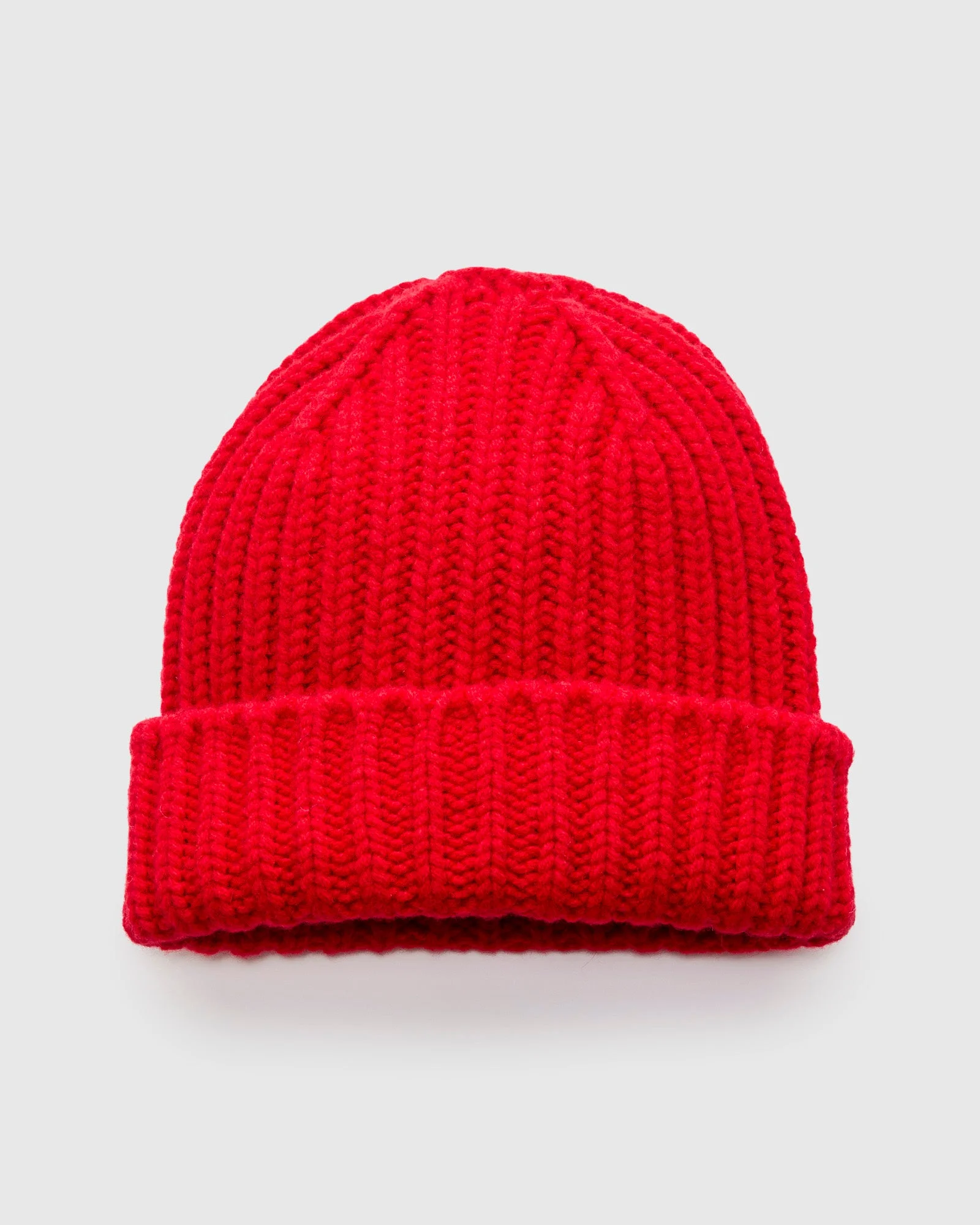 "Brain Freezer" Wool Beanie in Red Fire - 1