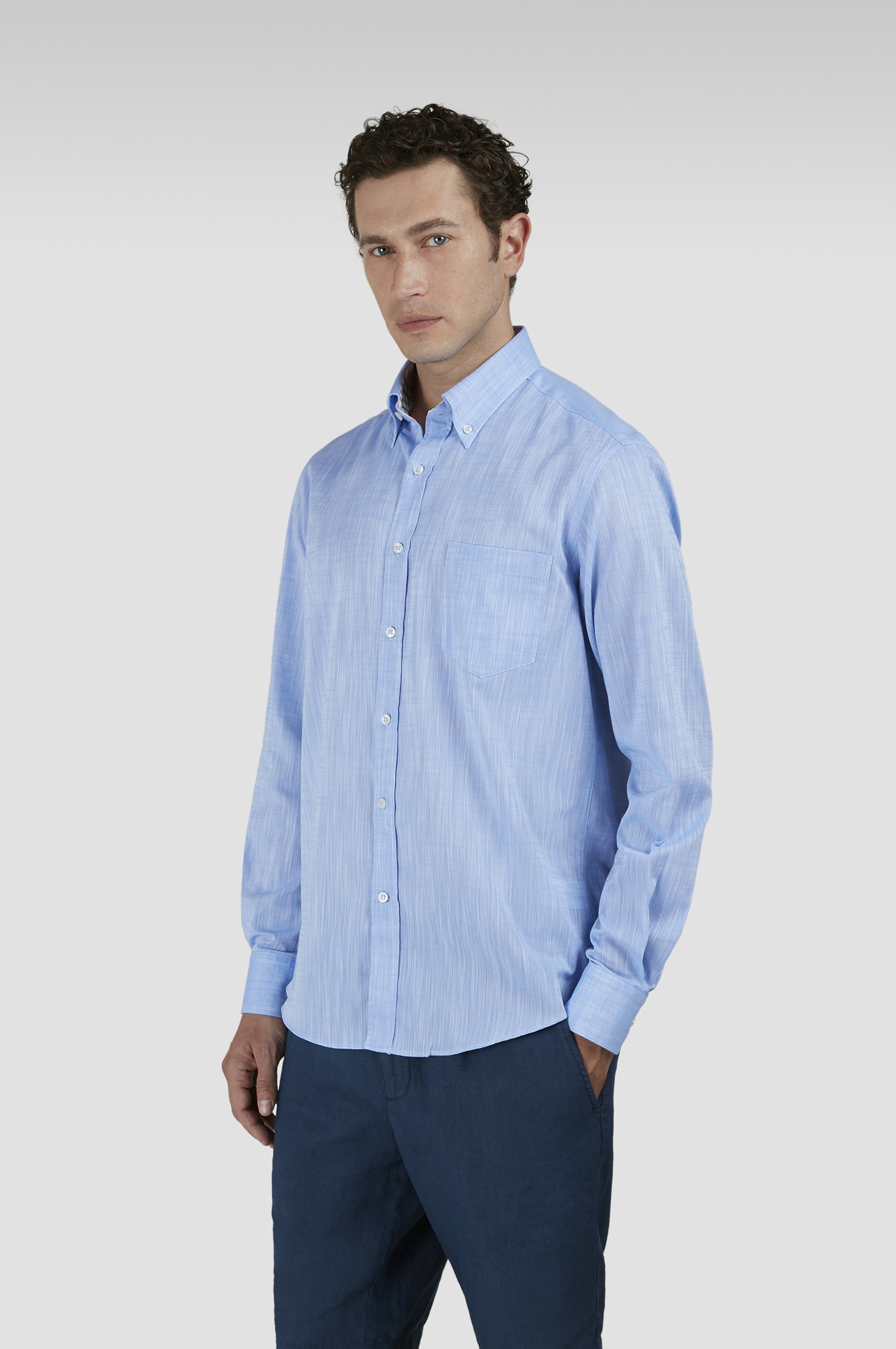 TEXTURED COTTON SHIRT - 8