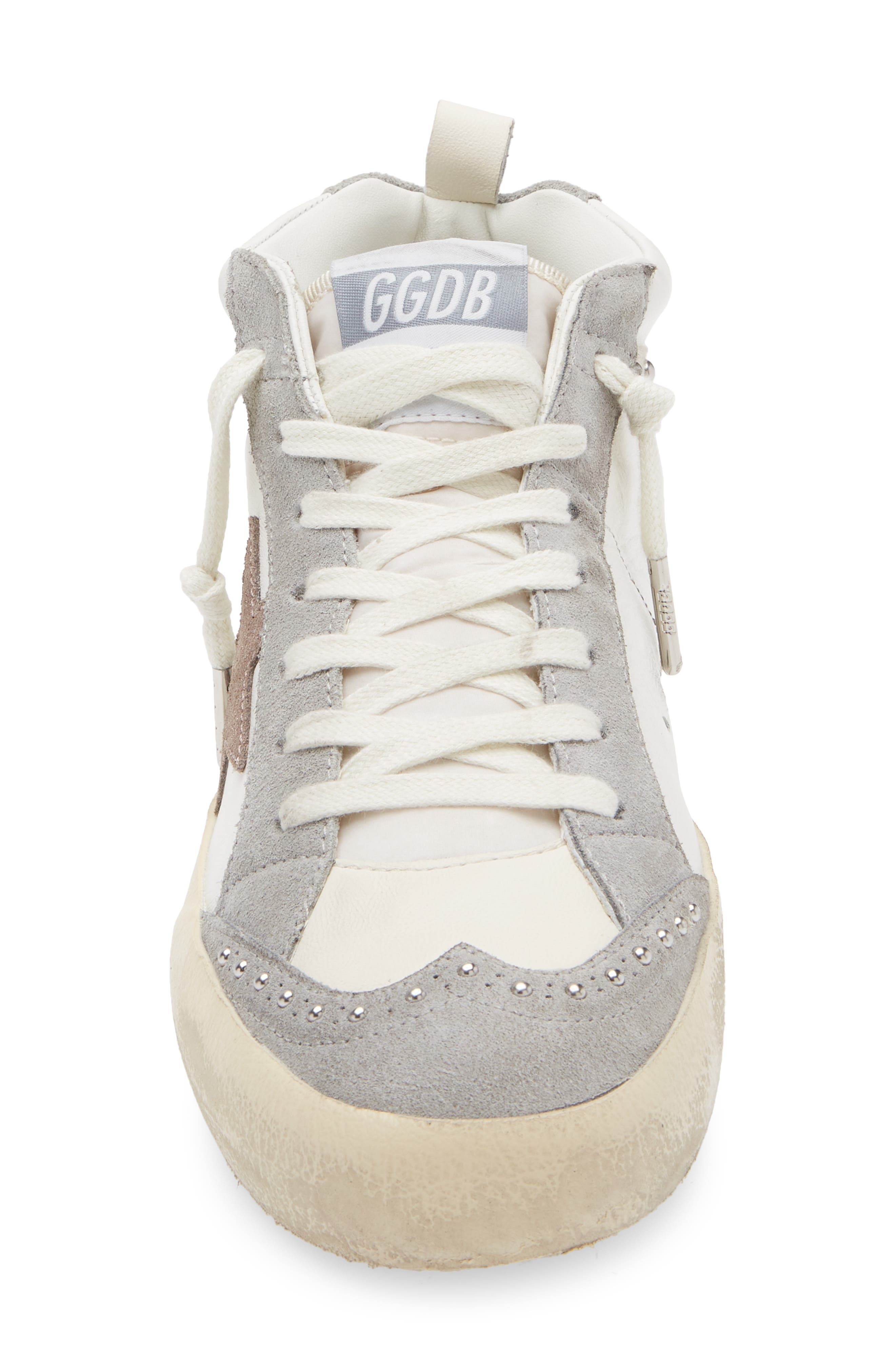 Golden Goose Midstar Sneaker in White/Silver Sconce/Brown at Nordstrom - 4