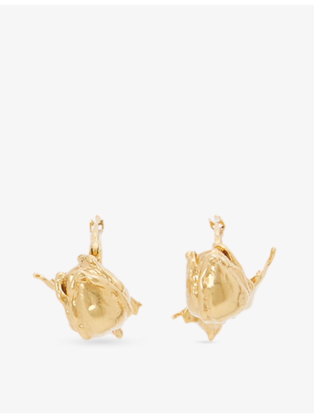 Tulip Brass Hoop Earrings - 3