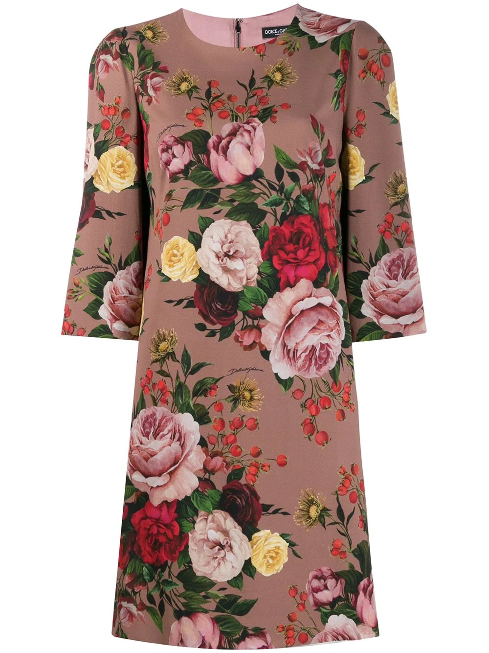 floral print shift dress - 1