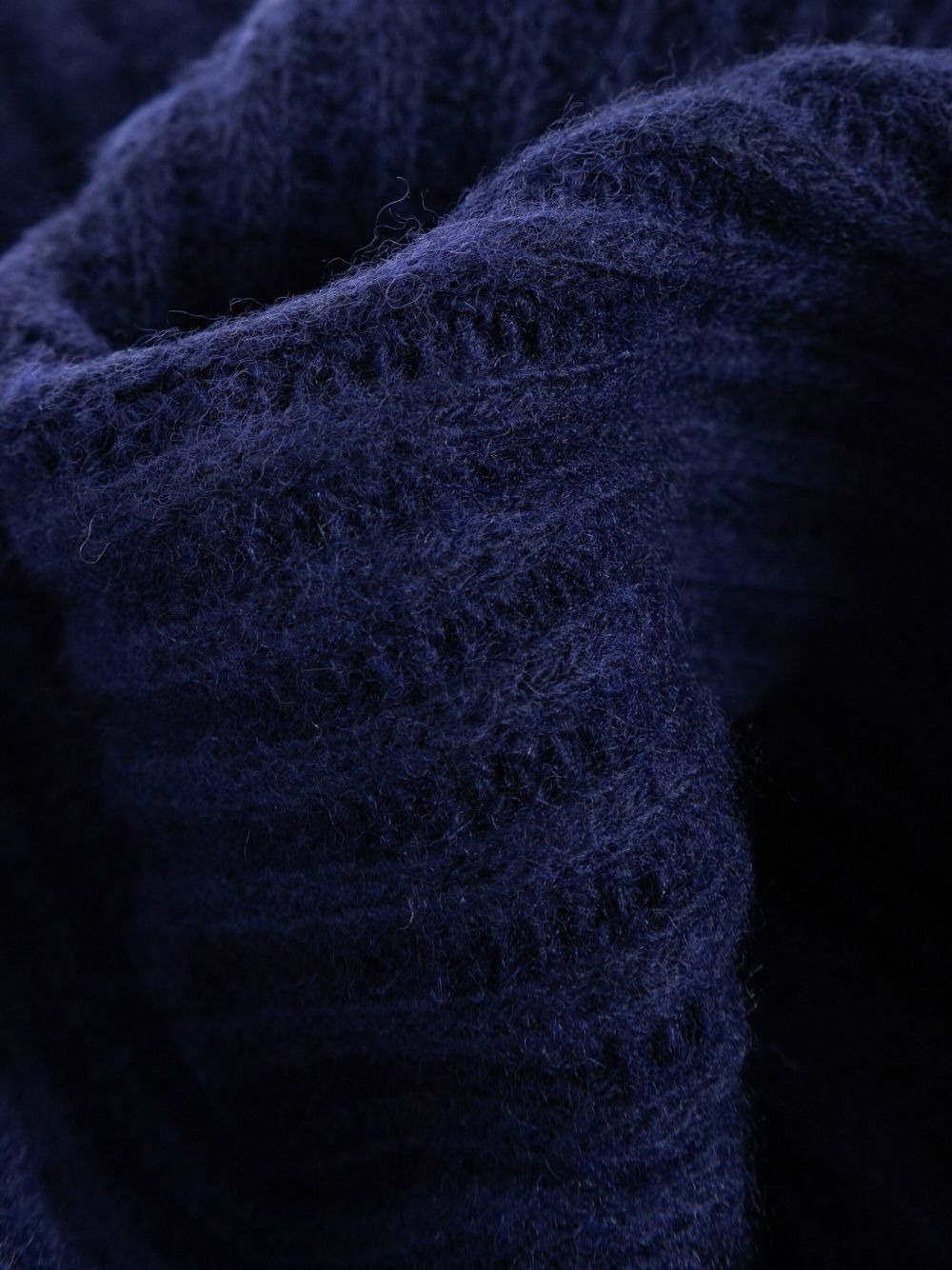 ribbed logo scarf - 3