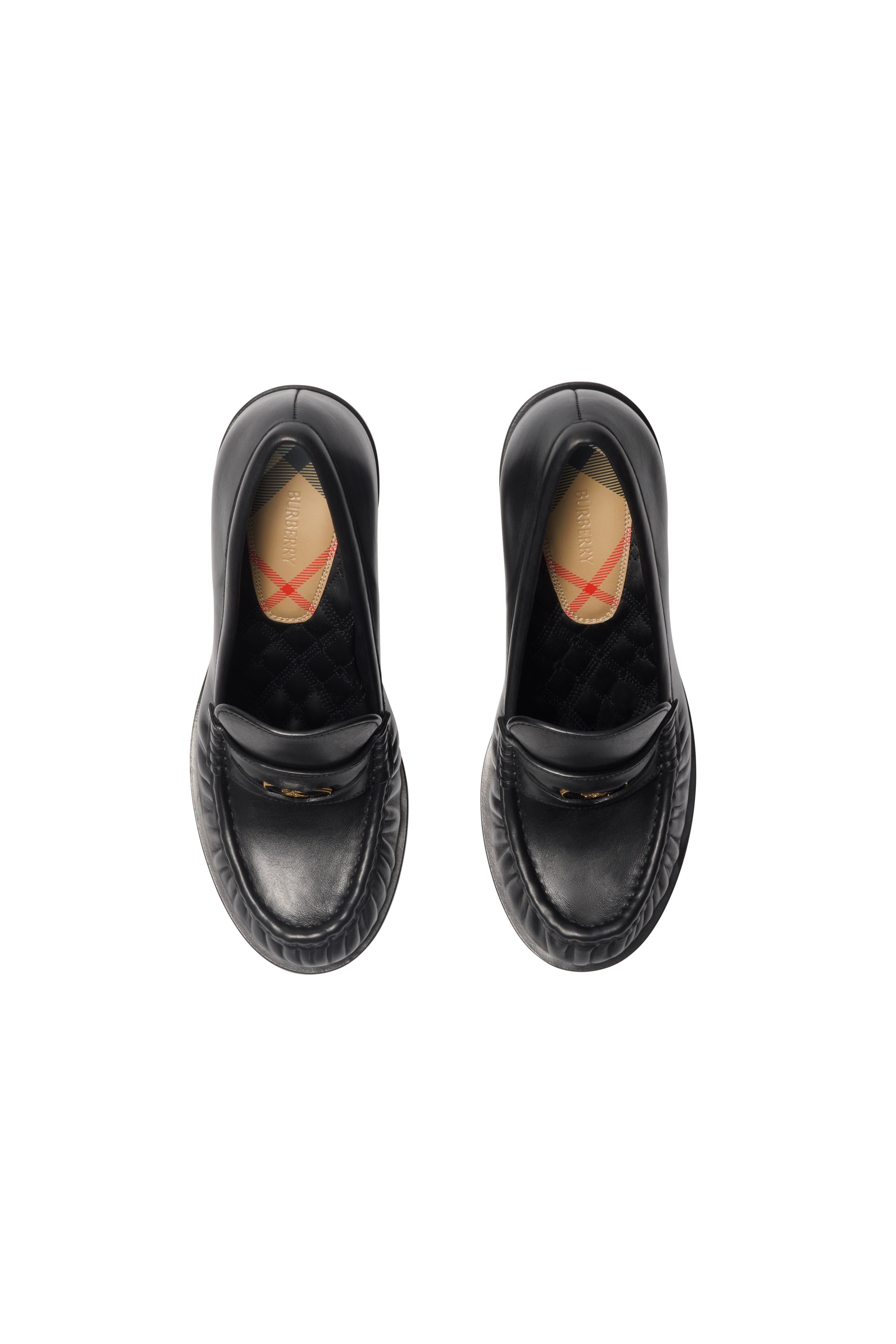 burberry Leather Cadet Heeled Loafers in Black at Nordstrom - 5