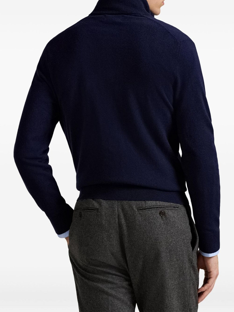 logo-embroidered half-zip pullover 4
